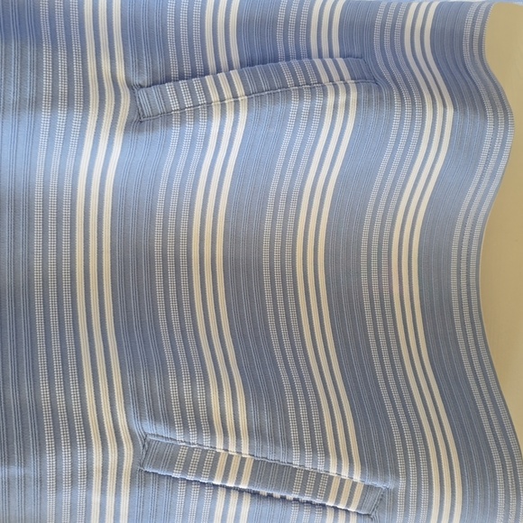 LIZ CLAIBORNE BRAND WOMEN'S BLUE & WHITE STRIPES 3/4 SLEEVES TOP SIZE LARGE - Picture 4 of 16